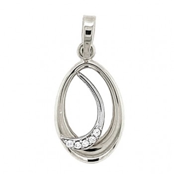 pendentif en argent 925, zircon, SI90-34